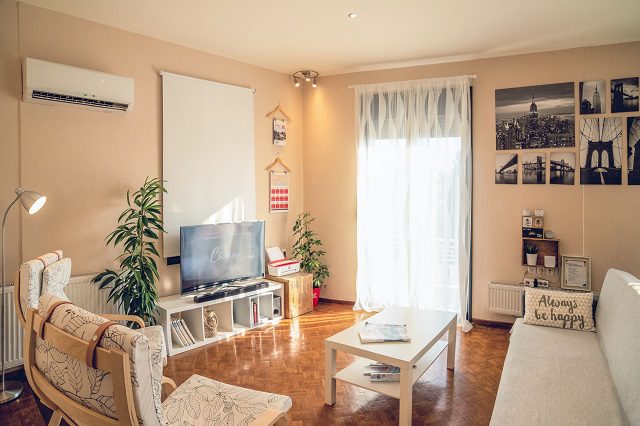 Brightly-lit living room