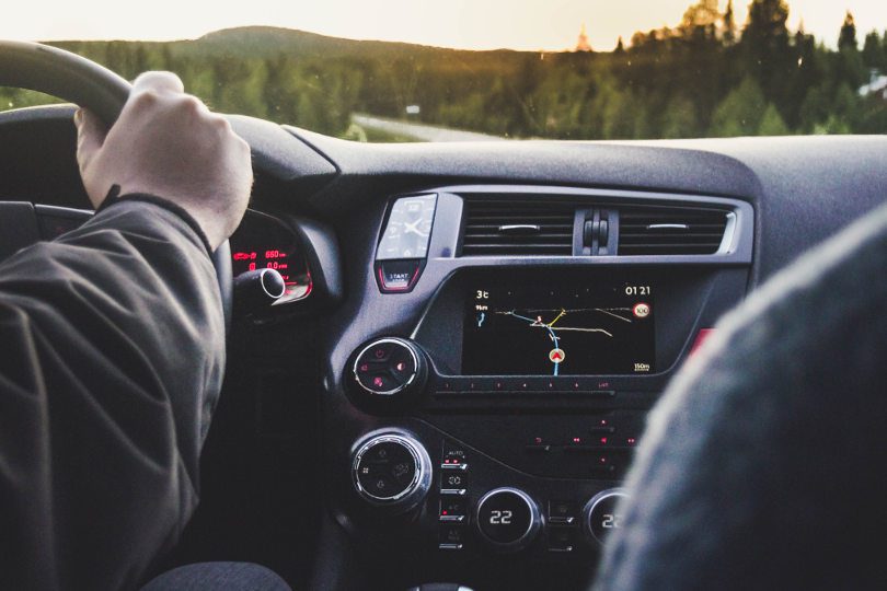 Fleet tracking device in a company car