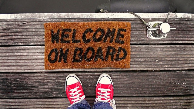 Welcome Mat Illustrates Welcoming Email Subscribers